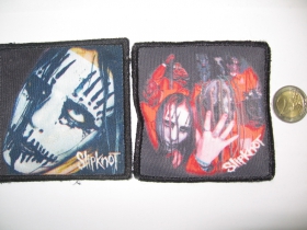 Slipknot ofsetová nášivka po krajoch obšívaná  cca. 9x9cm  cena za 1ks!!!skladom už len modročierna.